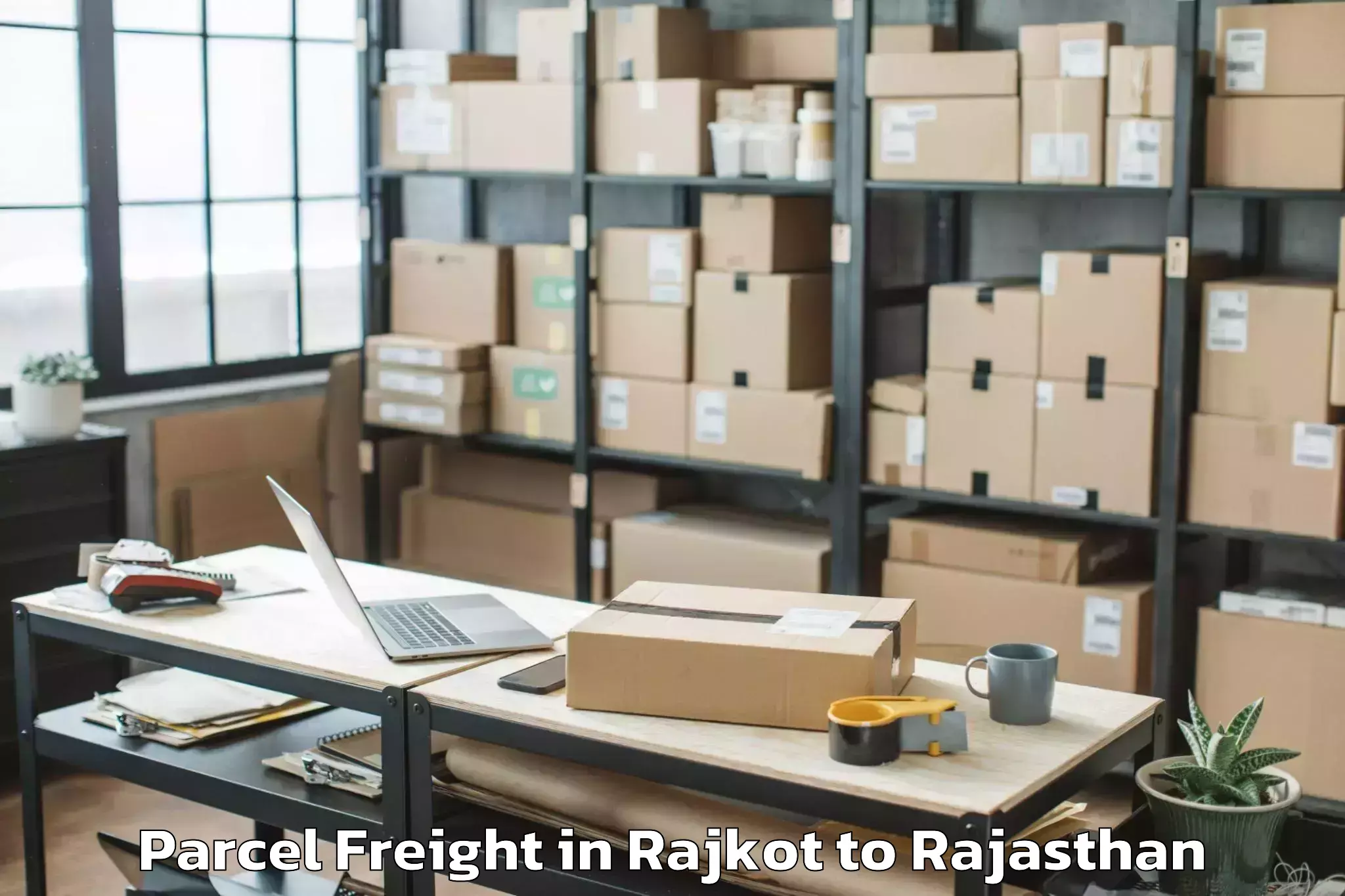 Hassle-Free Rajkot to Parbatsar Parcel Freight